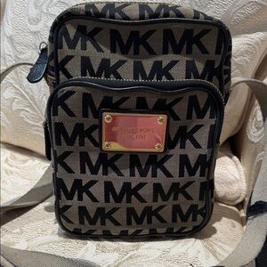 Michael Kors Black and Tan Men's /  women’s Messenger Bag